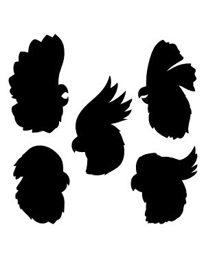 Cockatoo Head Silhouette Clip Art