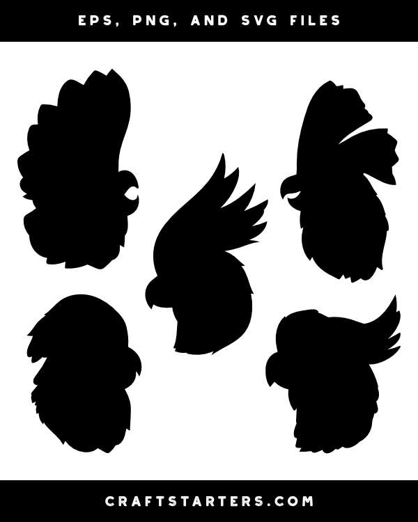 Cockatoo Head Silhouette Clip Art