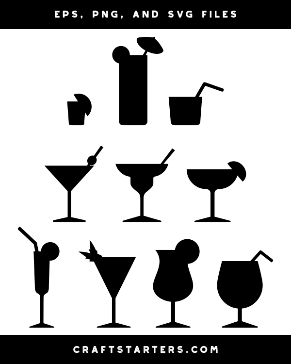 Cocktail Silhouette Clip Art