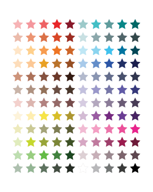 Colorful 5 Point Star Clip Art
