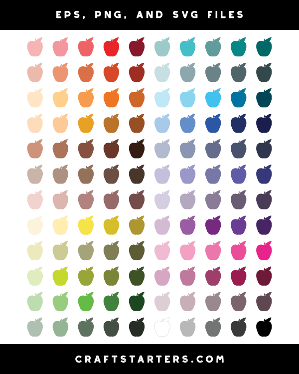 Colorful Apple Clip Art