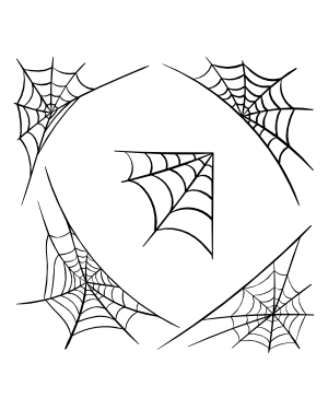 Corner Spider Web Silhouette Clip Art