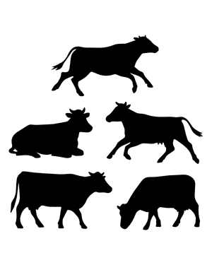 Cow Silhouette Clip Art