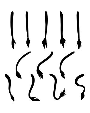 Cow Tail Silhouette Clip Art