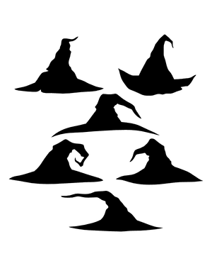 Creepy Witch Hat Silhouette Clip Art