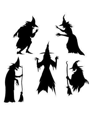 Creepy Witch Silhouette Clip Art