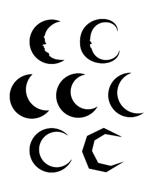 Crescent Moon Silhouette Clip Art