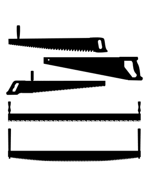 Crosscut Saw Silhouette Clip Art