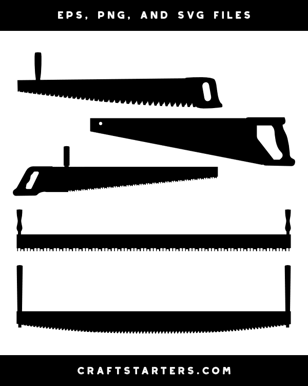 Crosscut Saw Silhouette Clip Art