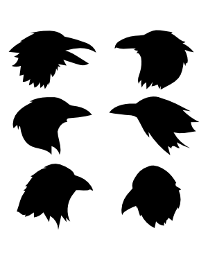 Crow Head Silhouette Clip Art