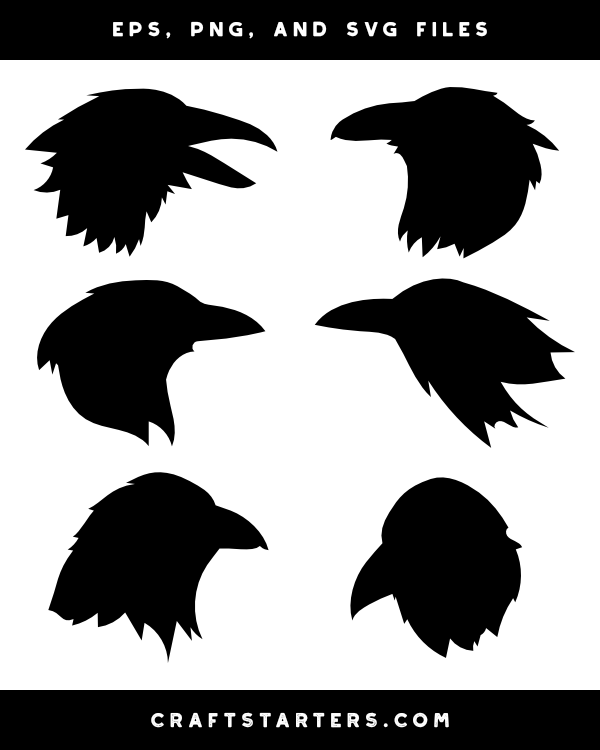 Crow Head Silhouette Clip Art