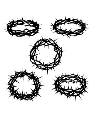 Crown of Thorns Silhouette Clip Art