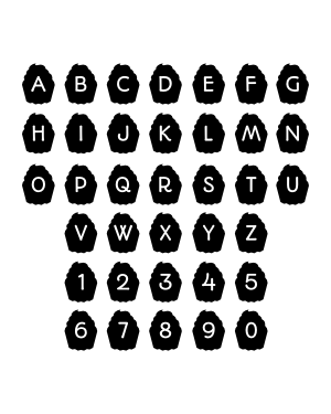 Cupcake Letter and Number Silhouette Clip Art