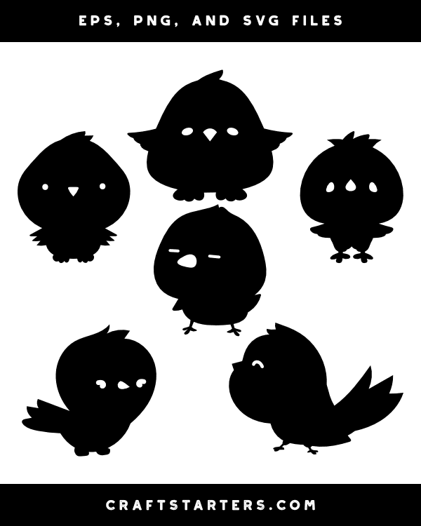 Cute Bird Silhouette Clip Art