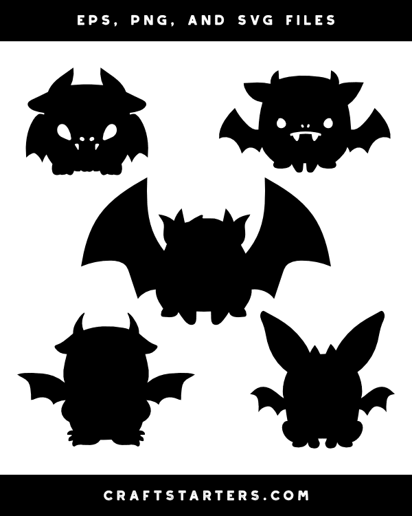 Cute Gargoyle Silhouette Clip Art