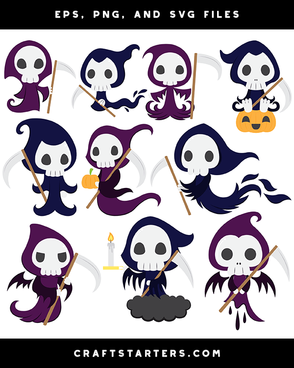 Cute Grim Reaper Clip Art