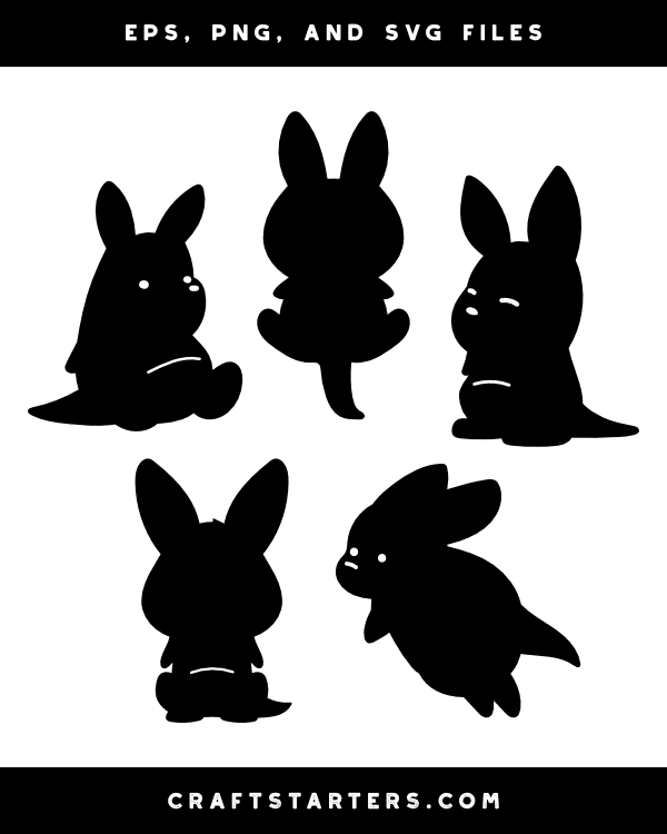 Cute Kangaroo Silhouette Clip Art