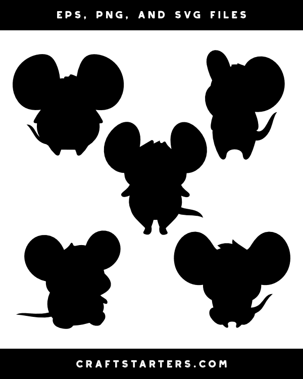 Cute Mouse Silhouette Clip Art