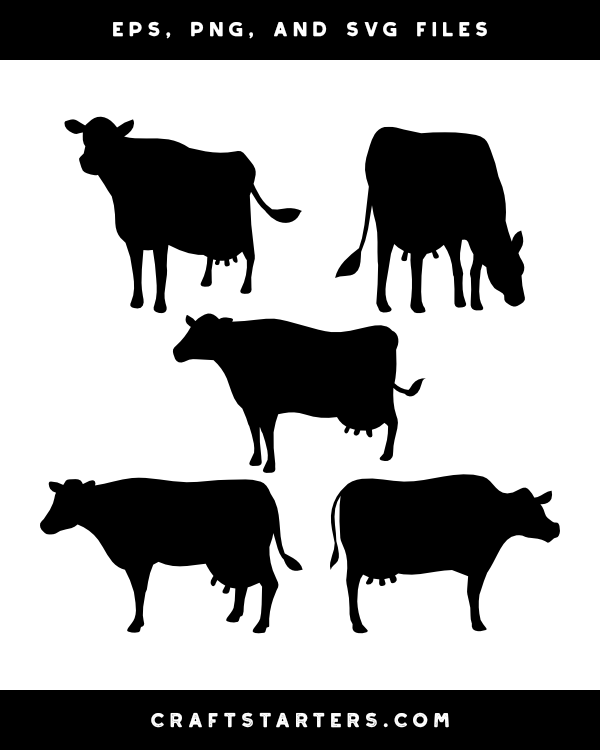 Dairy Cow Silhouette Clip Art