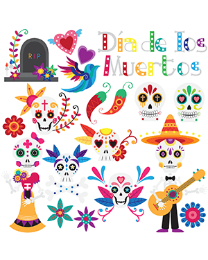 Day of the Dead Digital Stamps