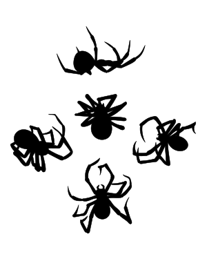 Dead Spider Silhouette Clip Art