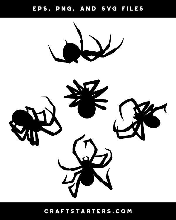 Dead Spider Silhouette Clip Art