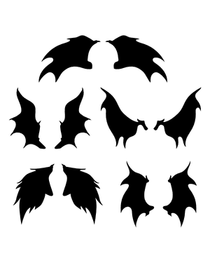 Devil Wings Silhouette Clip Art