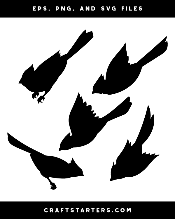 Diving Cardinal Silhouette Clip Art