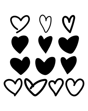 Doodle Heart Silhouette Clip Art