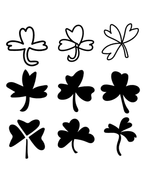 Doodle Shamrock Silhouette Clip Art