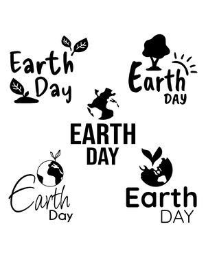 Earth Day Silhouette Clip Art