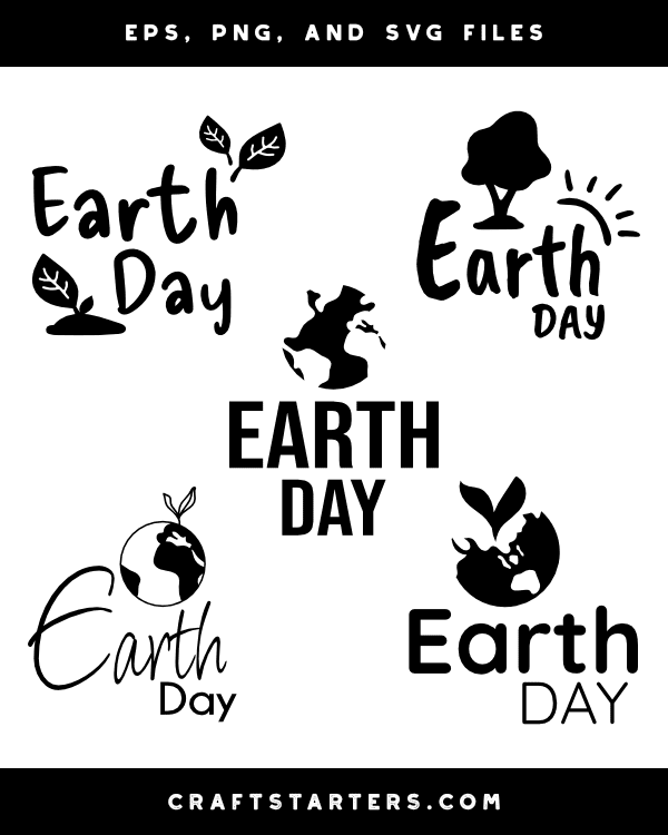 Earth Day Silhouette Clip Art