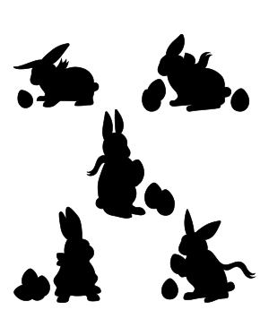 Easter Bunny Silhouette Clip Art