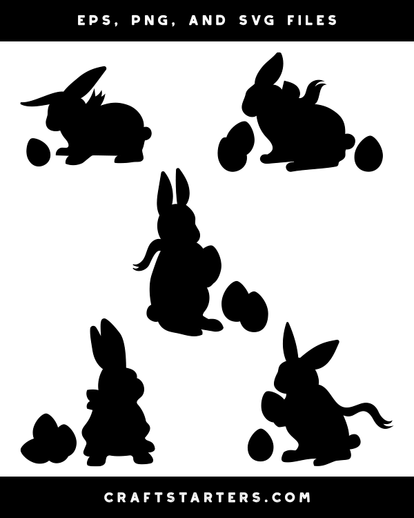 Easter Bunny Silhouette Clip Art