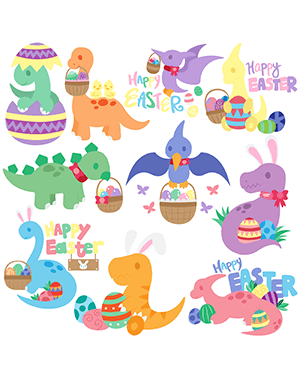 Easter Dinosaur Clip Art