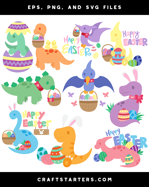 Easter Dinosaur Clip Art