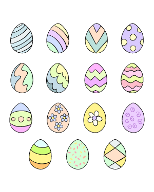 Easter Egg Doodle Clip Art