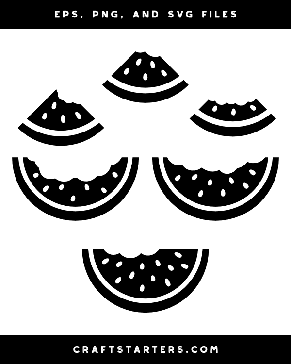 Eaten Watermelon Silhouette Clip Art