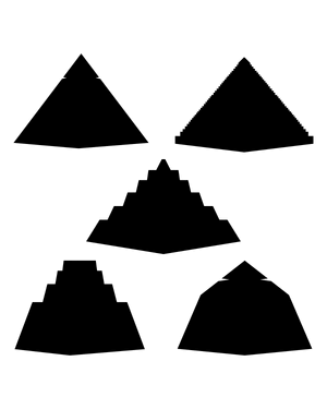 Egyptian Pyramid Silhouette Clip Art