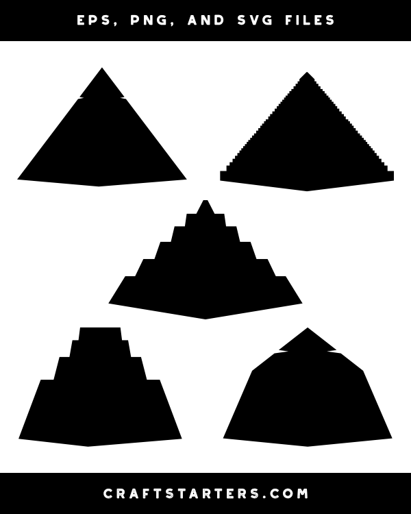 Egyptian Pyramid Silhouette Clip Art