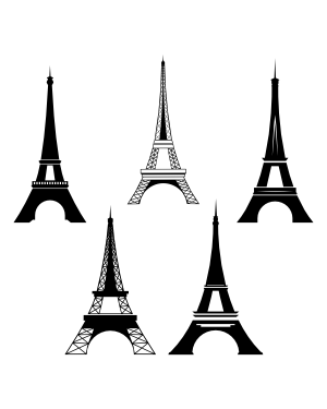 Eiffel Tower Silhouette Clip Art
