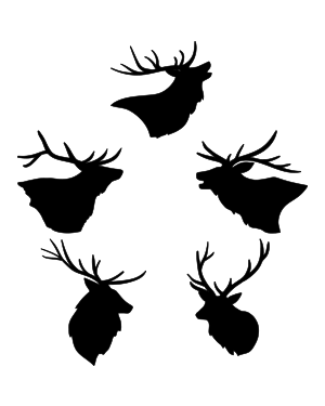Elk Head Silhouette Clip Art
