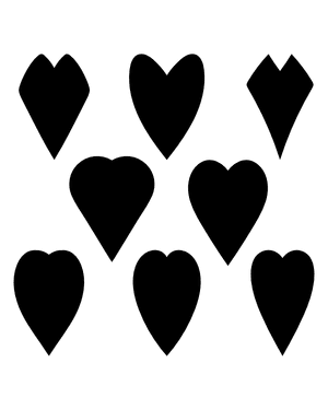 Elongated Heart Silhouette Clip Art