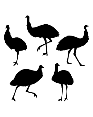 Emu Silhouette Clip Art