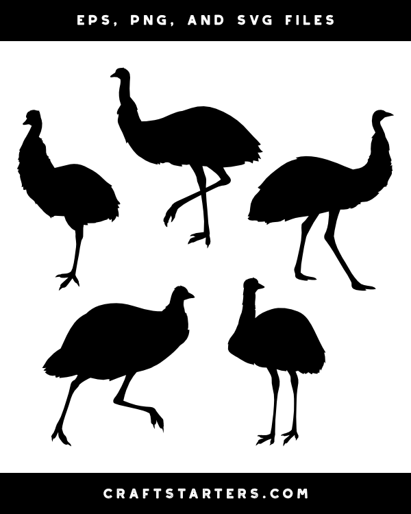 Emu Silhouette Clip Art