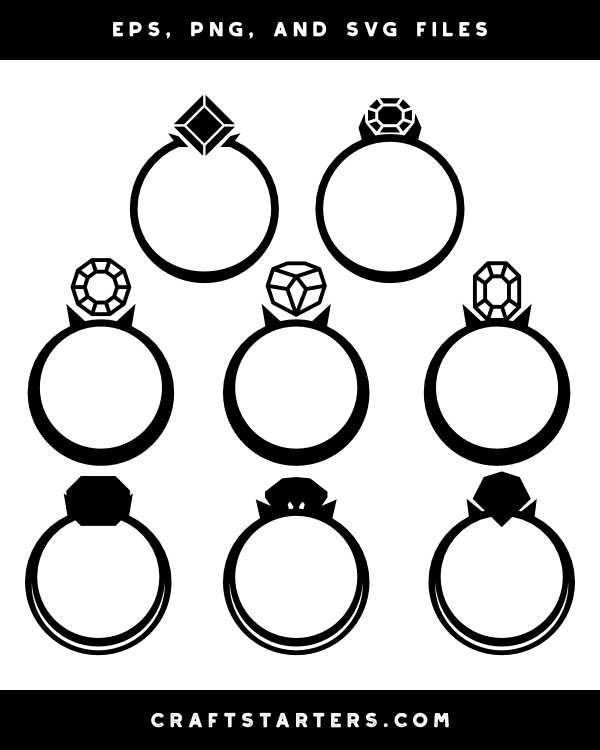 Engagement Ring Silhouette Clip Art