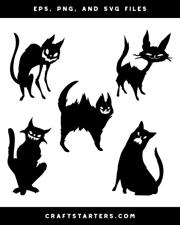 Evil Cat Silhouette Clip Art