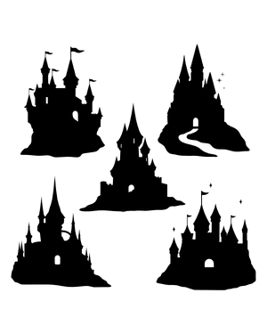 Fairytale Castle Silhouette Clip Art