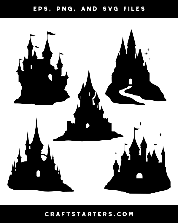 Fairytale Castle Silhouette Clip Art