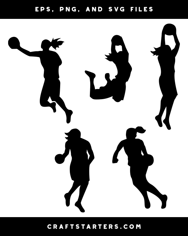 Female Basketball Player Silhouette Clip Art